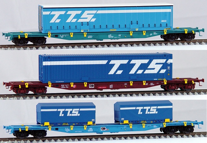 Set of 3 container flat cars type Sgs with containers TTS<br /><a href='images/pictures/LS_Models/32039.jpg' target='_blank'>Full size image</a>